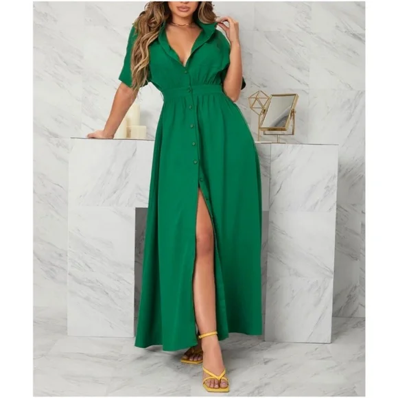slim fit dress slacks Teal Green Chiffon Off The Shoulder Side Slit Boho Bridesmaid Dresses, CB0277 US10 / Custom Color(Leaving A note)